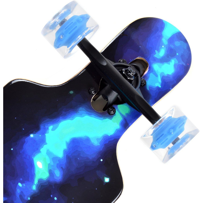 Лонгборд Apollo Galaxy Twin Tip drop-through freeride cruiser високошвидкісні ABEC-9 бамбук + fiberglass повний компліт 42" для фрірайду карвінгу трюків оригінал Німеччина 2025