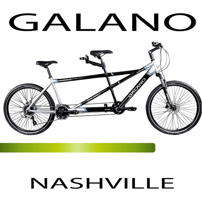 Гірський велосипед Galano Tandem 26 дюймів Nashville 24 швидкості MTB Hardtail чорний/сірий 53/46 см