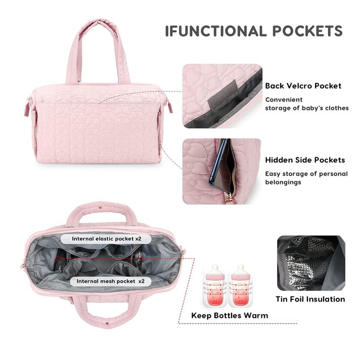 Дитяча пеленальна сумка, багатофункціональна сумка для подорожей з великою місткістю, сумка на плече, сумка-сумка з ручкою, стильн
