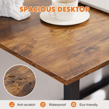 Комп&39ютерний стіл Sweetcrispy, 81,3 см, для студентів, дітей, навчання, письма, з гачком для навушників та сумкою для зберігання, сучасний, простий, для ПК, для дому, спальні, стіл, 32 дюйми, рустикальний коричневий