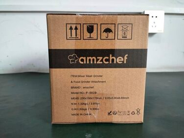 Аксесуари для м'ясорубки AMZCHEF для повільної соковижималки ZM1501 & GM3001 - ZM1501 Аксесуари - GM3001 Аксесуари - Без машини, в комплекті лише аксесуари - 3 леза, 4 ріжучі диски, 3 куточки для начинки ковбаси