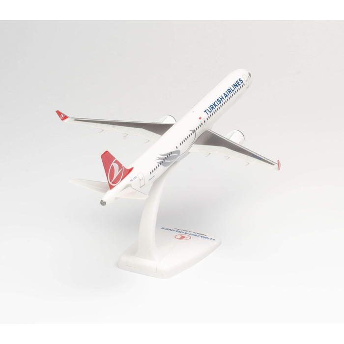 Крила, Модель літака з підставкою, Флаєр, Моделювання, Мініатюрні моделі, Колекційний предмет, Пластик, Кріплення Snap - Масштаб 1200, 612210 Airbus A321neo, Turkish Airlines