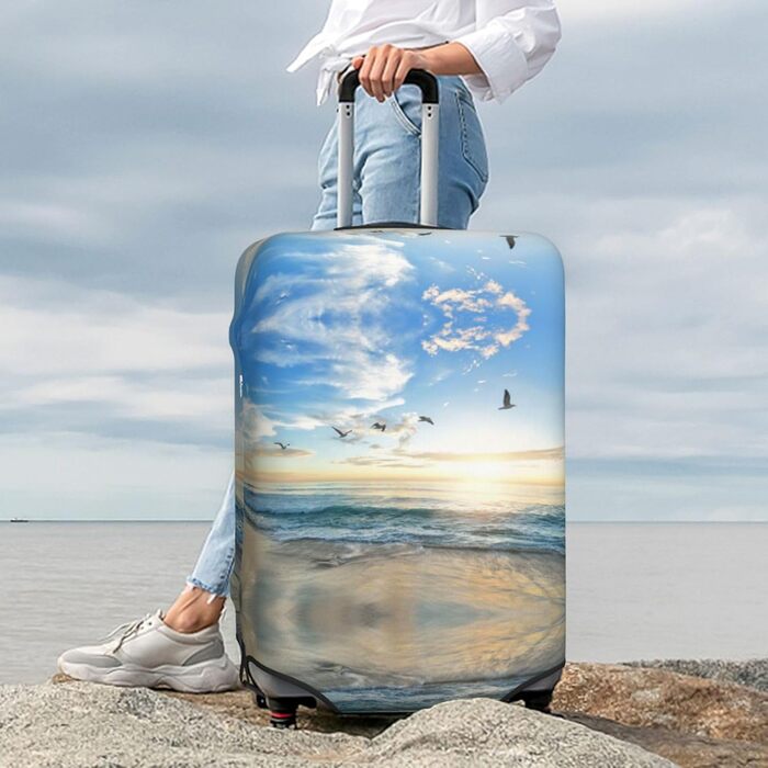 Чохол для валізи Океанський Захід, міцний захист для багажу розміром 45.7-81.3 см, XL, Чорний