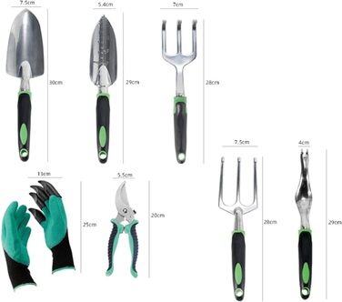 Набір садового інструменту, 9 шт. іржостійкого садового інструменту з мішком для зберігання, садовий набір ручного інструменту подарунковий набір, надміцний садовий інструмент, ідеальні садові подарунки для жінок/чоловіків
