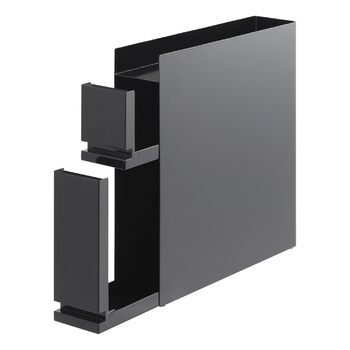 Рівнева висувна підставка для приправ, чорна, сталь/поліпропілен, 12,5 x 5093 x 52,5 см, чорний колір, 4335 TOWER 2-