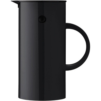 Термос Stelton EM77 об&39ємом 0,5 літра - Двостінний термос для гарячих/холодних напоїв - Термос для чаю та кави зі скляною вставкою, магнітною застібкою, кришкою, що закручується, вінтажний дизайн - 0,5 літра, чорний