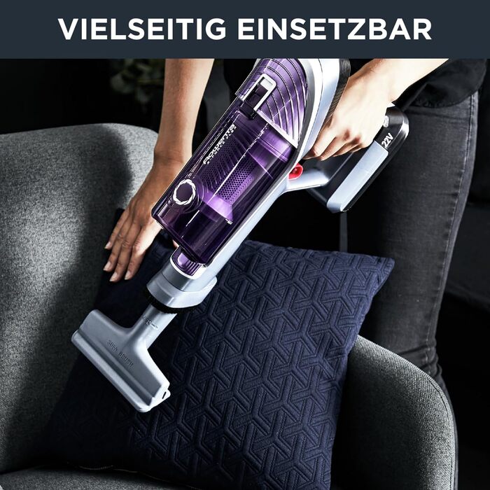 Акумуляторний пилосос, фільтр для алергіків, гнучке з'єднання, час роботи від акумулятора до 45 хв, щілинна насадка, насадка для о