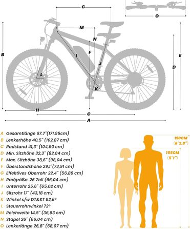 Електровелосипед Touroll U1, 26/29 дюймів, для чоловіків та жінок, зі знімним акумулятором 36 В 13 Аг, двигуном 250 Вт, MTB, гірський електровелосипед з 21 передачею, запас ходу понад 65 км, позашляхові шини CST 26 дюймів