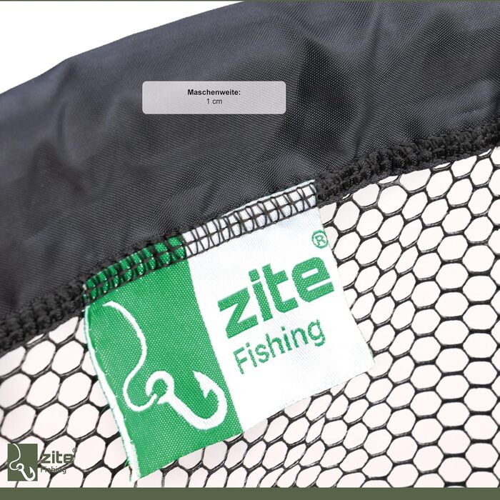 Гумований плавучий підсак Zite Fishing Рибальська сітка для нахлистової та спінінгової ловлі Гумова сітка з гумкою та карабіном, гумований підсак, рибальська сітка