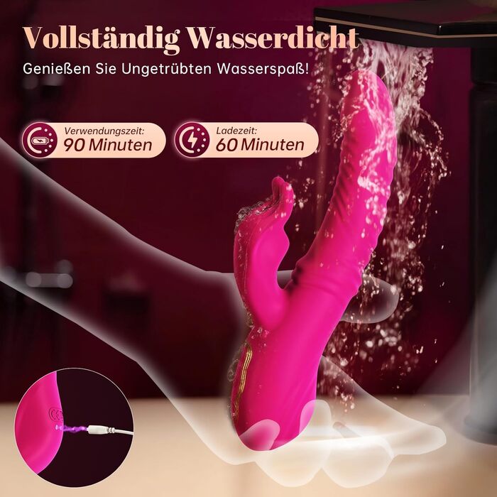 Вібраційна секс-іграшка для жінок з 3 режимами поштовху та гойдання, 10 вібрацій, вібраційні набори з фалоімітатором-гойдалкою 30 для жінок, клітор, вібрація точки G Texidiy для жінок, секс-іграшка для пар, для самостійного використання