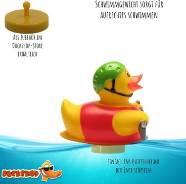 Гумовий качений каяк I Squeaking duck Canoe IL 9,5 см I в комплекті гумовий брелок із каченям