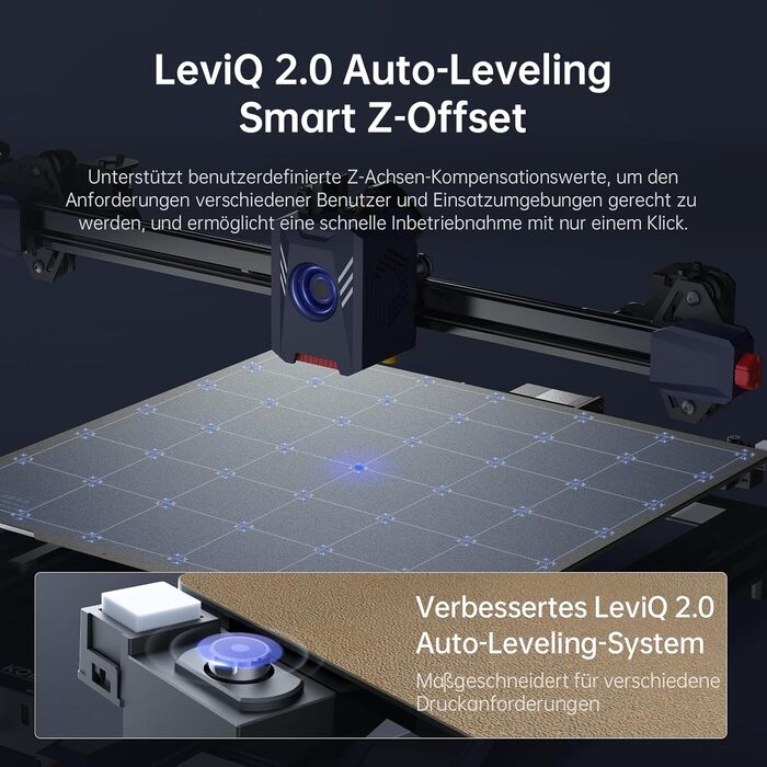 Принтер Anycubic Kobra 2 Max, високошвидкісний друк 500 мм/с, величезний розмір друку 420x420x500 мм, 3D-принтер із автоматичним в