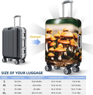 Чохол для валізи Pilz, міцний захист, підходить для багажу розміром 45,7 - 81,3 см, Чорний, Великий