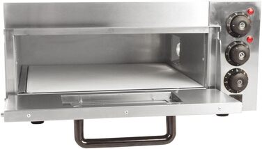 Електрична піч для піци з нержавіючої сталі з каменем для піци 1 камера 2000 Вт кам'яна піч з шамотним каменем