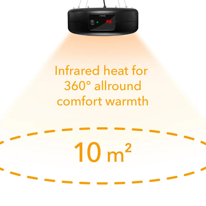 Обігрівач інфрачервоний Trotec IR 1550 SC 1500W + LED Black (1410003812)
