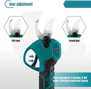 Акумуляторні садові ножиці для акумуляторів Makita 18V, електричні садові ножиці 30 мм, електричні садові ножиці з 2 акумуляторами ємністю 7500 мАг, садові ножиці з дисплеєм, бездротові садові ножиці для садівництва та обрізки дерев