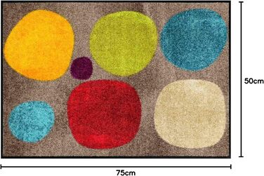 Килимок Salonloewe, поліамідний, різнокольоровий, 50x75 см (прямокутний)
