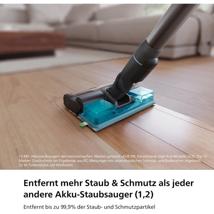 Акумуляторний пилосос PHILIPS серії Aqua 7000, Цифровий двигун, PowerCyclone 12, Зі світлодіодним підсвічуванням, Знімний модуль A