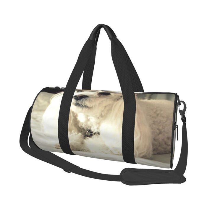 Спортивна дорожня сумка Французький пудель, унісекс, велика спортивна сумка-мішок