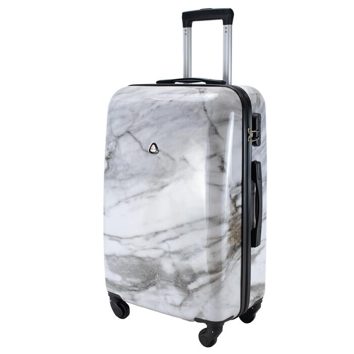 Валіза Semi Line 24' (M) White Marble (T5731-2)