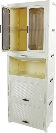 Дитяча шафа, складна, портативна, шафа для зберігання дитячого одягу, багатофункціональний органайзер для дитячих костюмів для спальні, дитячої кімнати, міцний матеріал PP.