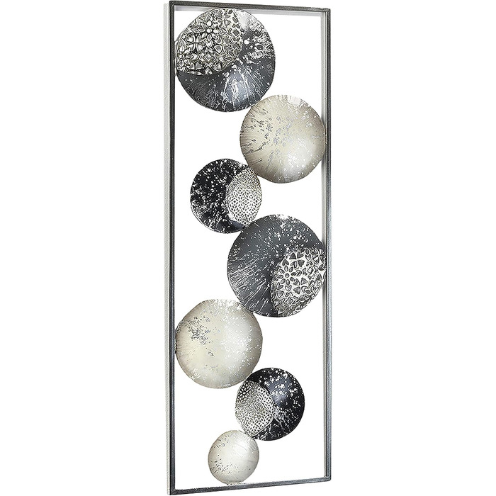 Фотошпалери для стін Kobolo настінні металеві картини - ШМАТКИ - метал - білий сірий сріблястий - 389