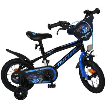 Дитячий велосипед Volare Super GT Blau 12 35 років 2 ручних гальма, знімні бічні колеса, захист ланцюга та світловідбивачі Регульоване сідло Подарунок для дівчаток та хлопчиків