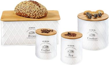 Хлібниця з жерсті та бамбука в стилі кантрі/зберігання хліба/Коллекція кантрі, 32 х 15 х 21 см, 1804563