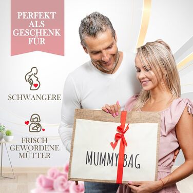 Затишна сумка з джутової тканини подарунок для мами, майбутньої мами або вагітної. Велика сумка для покупок з рафії джутова сумка