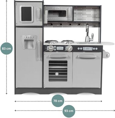 Дитяча іграшкова кухня зі світлодіодним спалахом, дерев'яна дитяча іграшка, рольові кухонні аксесуари, включаючи рольову кухню для