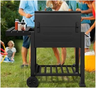 Сімейне вугільне барбекю SilteD, вугільне барбекю для внутрішнього дворика з тумбочками, барбекю для кемпінгу, барбекю, вугільне б