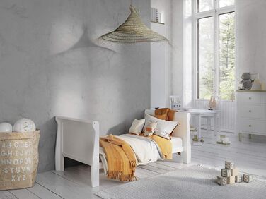 Дитяче ліжечко/спальне місце Love For Sleep 120x60 см із захисним бар&39єром, трансформоване, дитяче ліжко White Leo, дерев&39яне дитяче ліжко - Дитяче ліжко, дитяче ліжко, росте разом з вашою дитиною, ліжечко