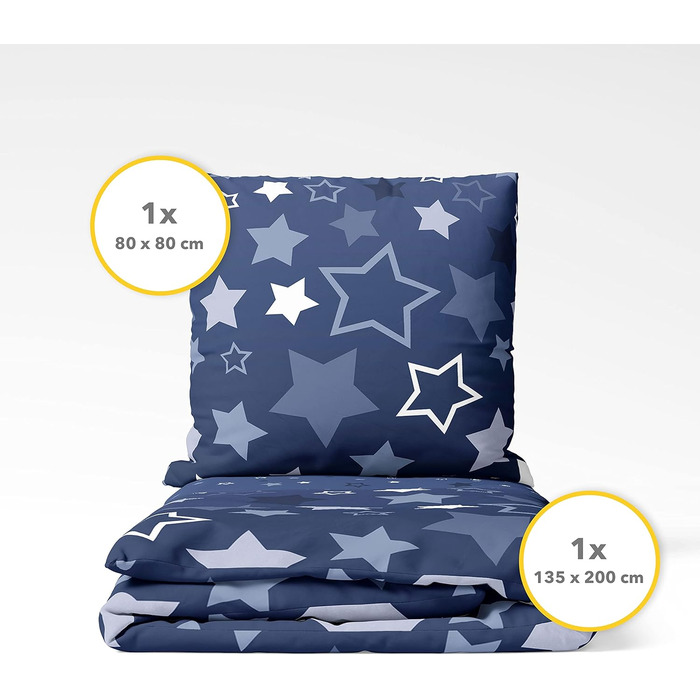 Комплект бобрової постільної білизни Trumschn 135x200 2 шт. з наволочкою 80x80 см - вишукана боброва постільна білизна з 100 бавов