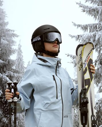 Комплект лижних шоломів OutdoorMaster, лижний шолом ELK MIPS з лижними окулярами OTG - комплект шоломів для сноуборду MIPS для чоловіків, жінок та дітей, матово-чорний, L