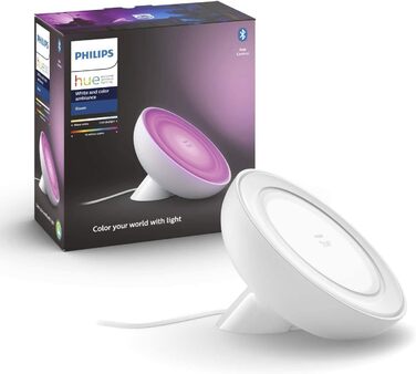 Декоративна настільна лампа Philips Hue Bloom, білий/чорний