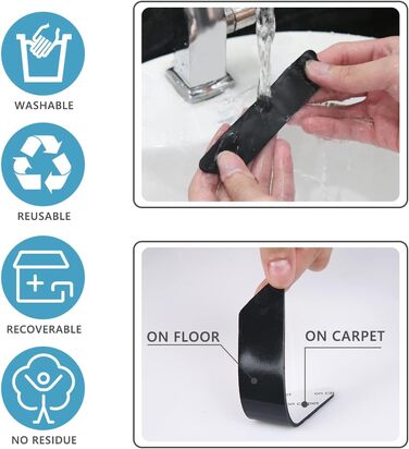 Килимок протиковзкий для килима Vicloon, 30 шт. Килимок протиковзкий для килима, що миється, кутова протиковзка накладка для килим