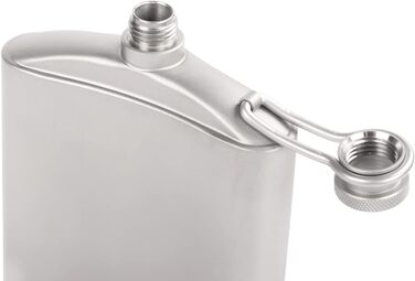 Титанова фляга SILVERANT, 248 мл, надлегка, портативна, герметична, з гвинтовою кришкою, шнурком, тканинним чохлом і лійкою для за