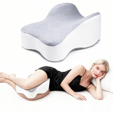 Універсальна подушка для колін для тих, хто спить на боці ергономічна подушка для ніг з подовженою конструкцією, підтримує стегна та коліна, підвищує комфорт сну, зі знімним чохлом, який можна прати