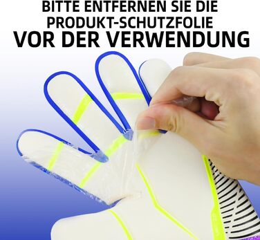 Рукавички воротаря, футбольні рукавички з хорошим зчепленням для дітей розмірів 6-10, міцний ресивер для юнаків, дорослих, дітей, розмір 6, білі