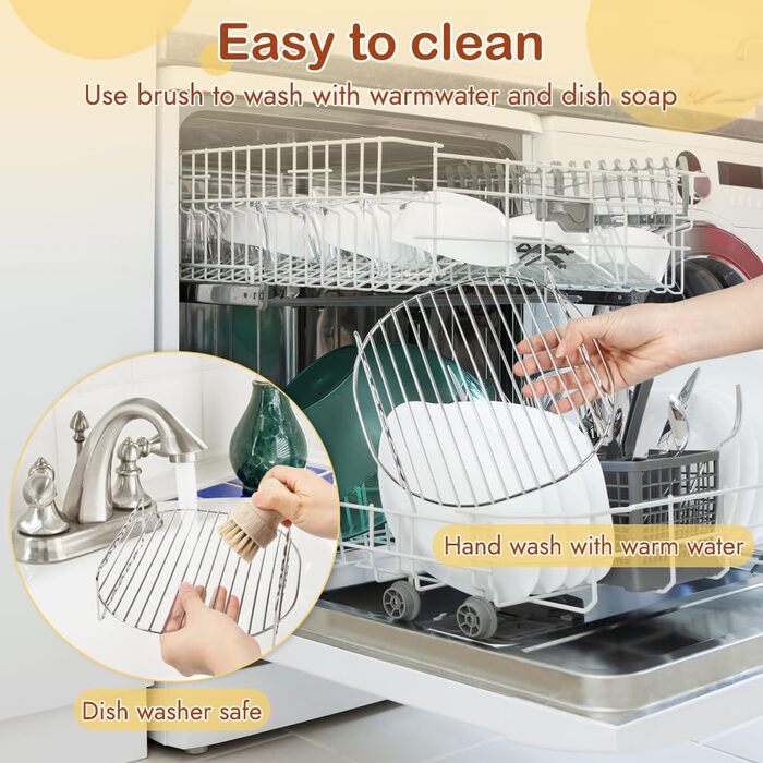 Мультипіч BYKITCHEN xxl Аксесуари для Philips 6,2 л / COSORI 5,5 л, аксесуари для фритюрниці з гарячим повітрям підходять для фритюрниці Princess/Ninjia Speedi 5,7 л / Tefal, решітка для гриля Square 304