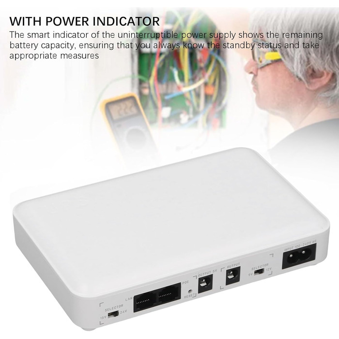 Міні-UPS резервне живлення 8000mAh з WiFi для роутера, модему та камер відеоспостереження