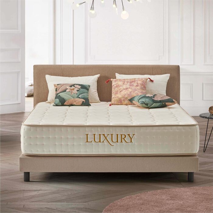 Матрац 180x200 - Розкішний - Матрац з холодної піни, висота 30 см - H4 - Ергономічний Гіпоалергенний Двосторонній - Латексний синій 7 зон - Сертифікований Oeko-Tex, висота 180 x 200 см