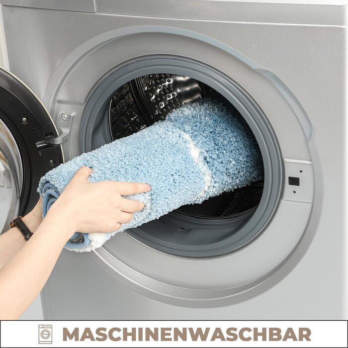 Милий килимок для ванної кімнати з океанічним мотивом, супервбираючий, можна прати в пральній машині, нековзний, пухнастий килимок для душу, спальні та вітальні, 50 x 80 см, Ocean 50 x 80 см (прямокутний) Ocean