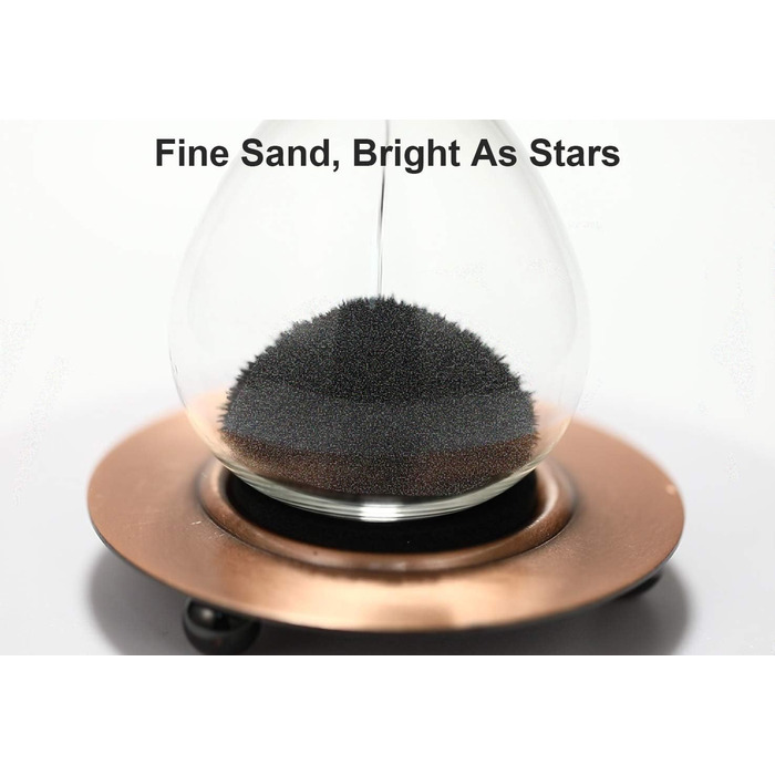 Пісочний годинник SuLiao для Uten, Поворотний на 720, Старовинний білий пісочний годинник, Вінтажний пісочний годинник 1 Hora Reloj de Arena, Великий метал, Пісочний годинник, Офіс, Письмовий стіл, Дім, Весільне оформлення (Магнітний пісок, 2 хв)