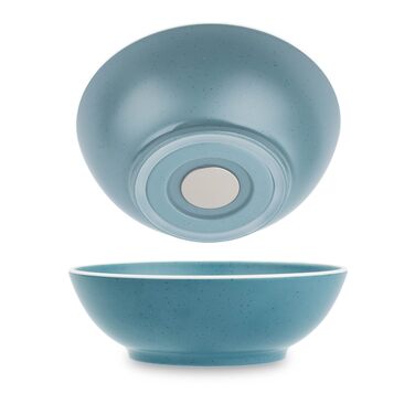 Магнітні миски silwy DOLOMIT Набір з 2 шт. Ø 16 см Магнітні пластикові миски з протиковзким кільцем Для автофургонів, кемпінгу та човнів Небиткі, легкі та нековзні Зроблено в Німеччині, синього кольору