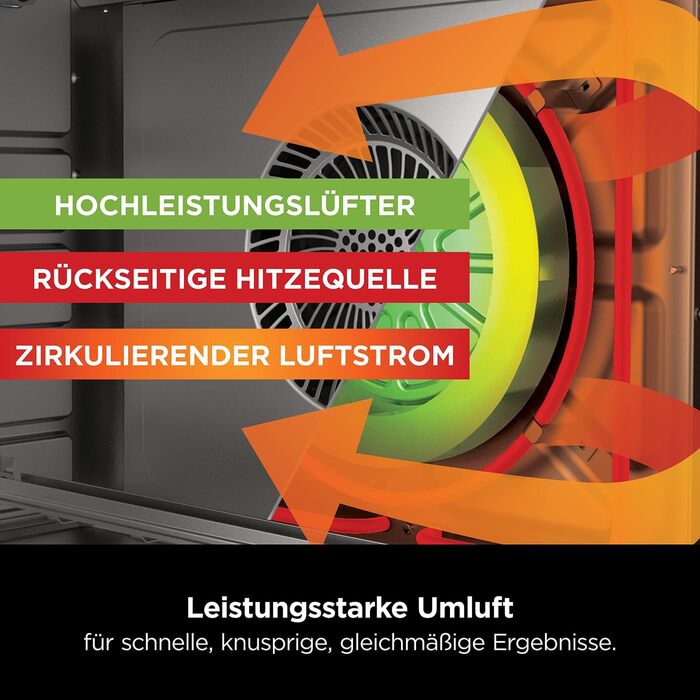 Багатофункціональна духова шафа Ninja Foodi 10-в-1, міні-портативна духова шафа для стільниць, багатофункціональна духова шафа з 10 функціями приготування Смаження на повітрі, смаження, гриль, запікання та багато іншого, срібло/чорний DT200EU міні-піч 10-