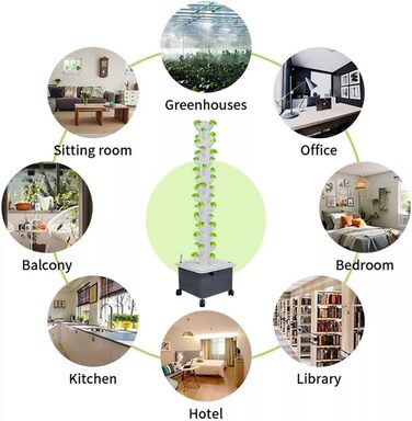 Ярусів, 45 отворів, система вирощування в аквапоніці, набір для аеропоніки в саду без грунту для вирощування трав, фруктів і овочів з гідратаційним насосом, адаптером, сітчастими горщиками, 15