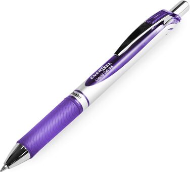 Гелева ручка Pentel EnerGel XM BL77, висувна, 0,7 мм, 54 перероблена, бузкова, 6 шт.