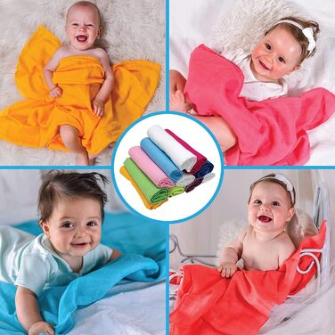 Муслінові пелюшки для відрижки дитячий подарунок для новонароджених - 80x80 см, подвійні ткані пелюшки з посиленою облямівкою I му