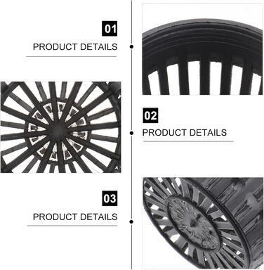 Сітчастий горщик для гідропоніки Yardwe, 10 шт., садові сіткові горщики для чашок, пластикові сіткові горщики для гідропоніки, відро, кошик для гідропоніки, 3,15 x 2,5 дюйма (чорний)